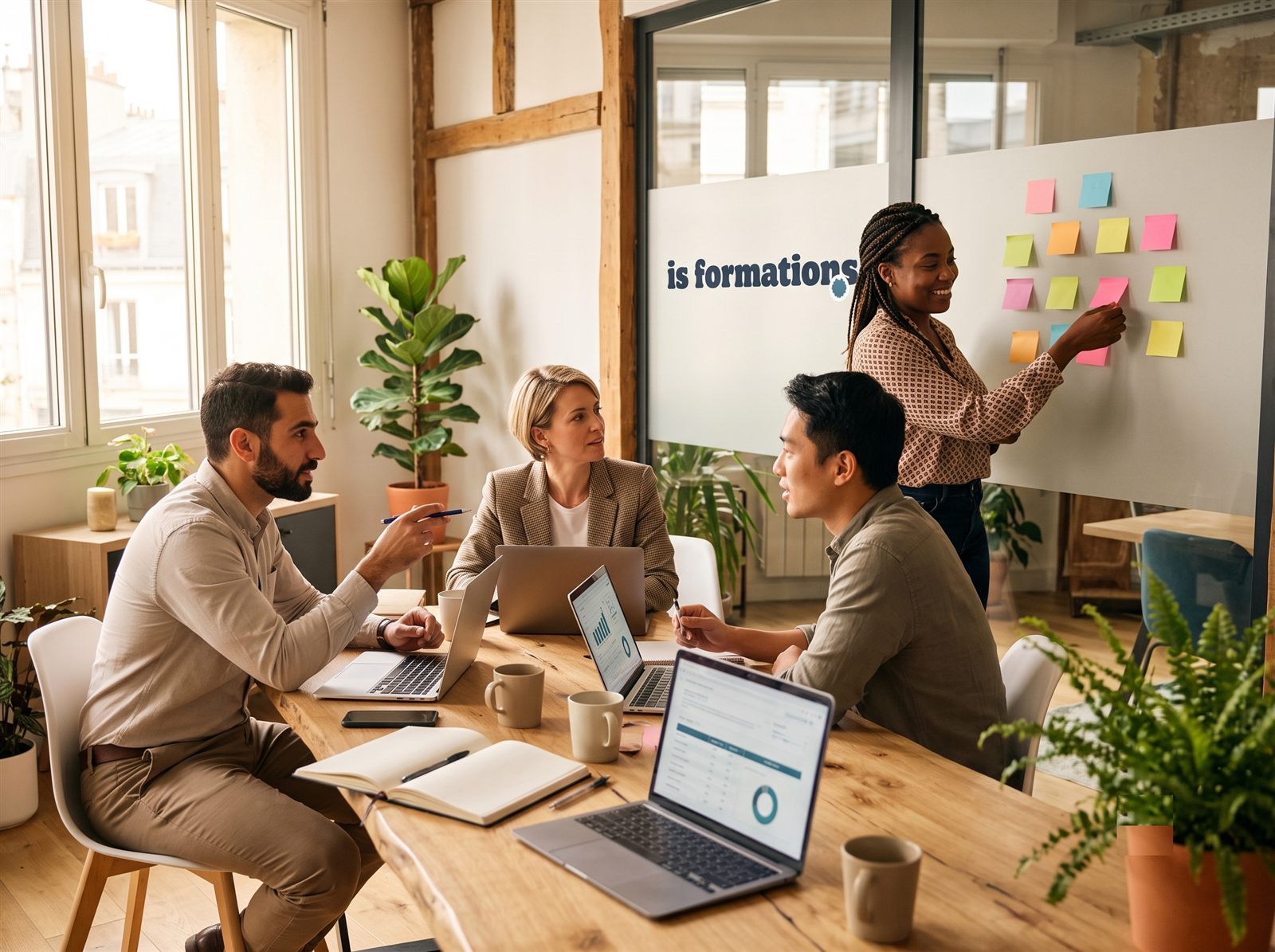 Atelier collaboratif d'adultes en formation continue chez is formations